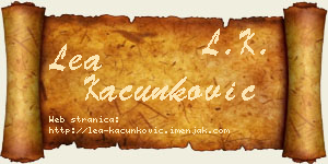 Lea Kačunković vizit kartica